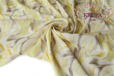 Ткань плательная "Монте" желтые разводы 32677
