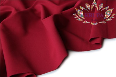 Костюмная ткань "Бостон рубиново-малиновый" 31402