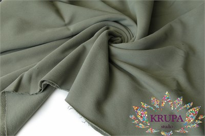 Футер 3-х нитка (петля) велюр эффект "Оливка" 32445